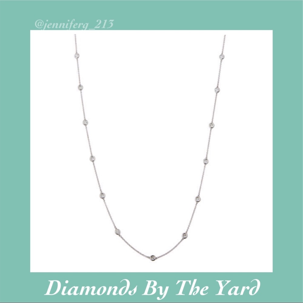 1.07c Diamond Necklace Triple Strand Gold Necklace - Picture 6 of 6